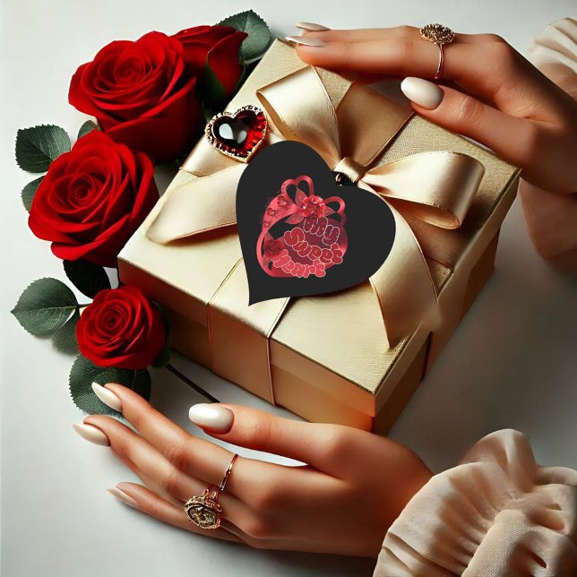 Sticker Cœur Mon coeur doux Rouge brillant Valentine Coeur Stic (Créateur téléchargé)
