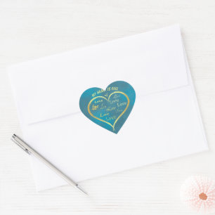 Sticker Cœur Mon cœur est plein d'amour, Cœur