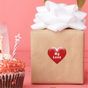 Sticker Cœur Mon coeur rouge d'amour