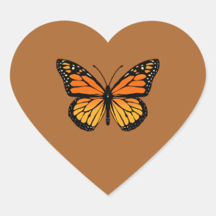 Sticker Cœur Monarch Butterfly Joy