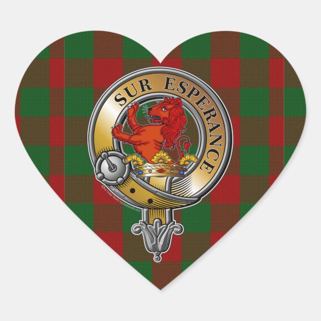 Sticker Cœur Moncrieffe Tartan & Badge (Devant)