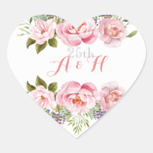 Monogramme Mariage rose Anniversaire Fleur Wreath