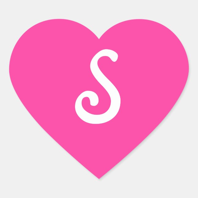 Sticker Coeur Monogramme rose Lipstick 60 (Devant)