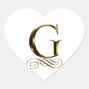 Sticker Cœur monogramme VIP Gold"G"