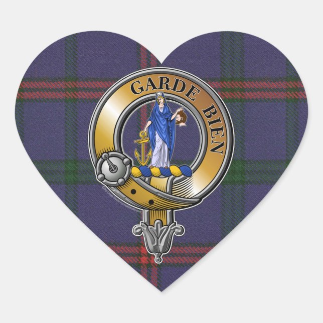 Sticker Cœur Montgomery Tartan & Insigne (Devant)