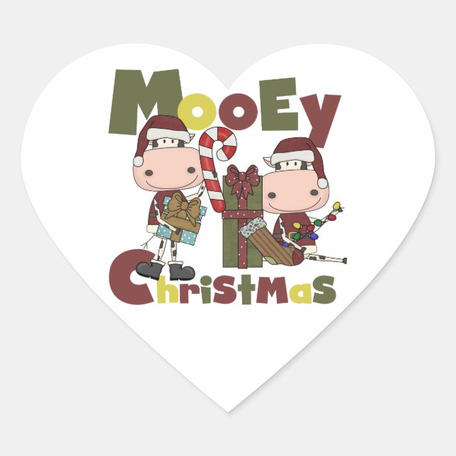 Sticker Cœur Mooey Christmas (Devant)