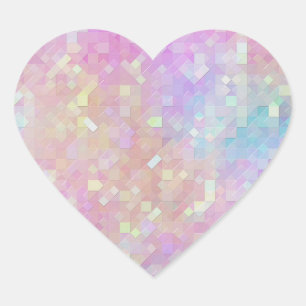 Sticker Cœur mosaïque holo sparkle :