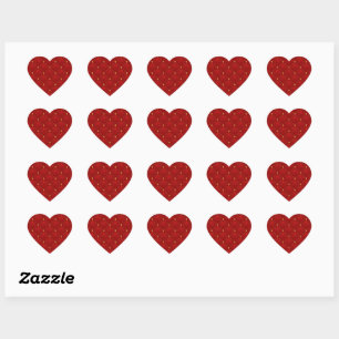 Sticker Cœur Motif art nouveau rouge et or
