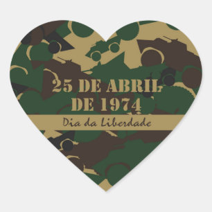 Sticker Cœur Motif de camouflage de véhicule militaire