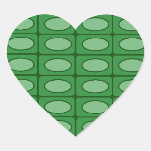 Sticker Cœur Motif de peau d'alligator vert