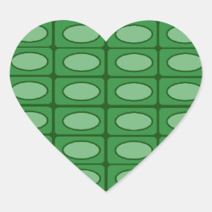 Sticker Cœur Motif de peau d'alligator vert