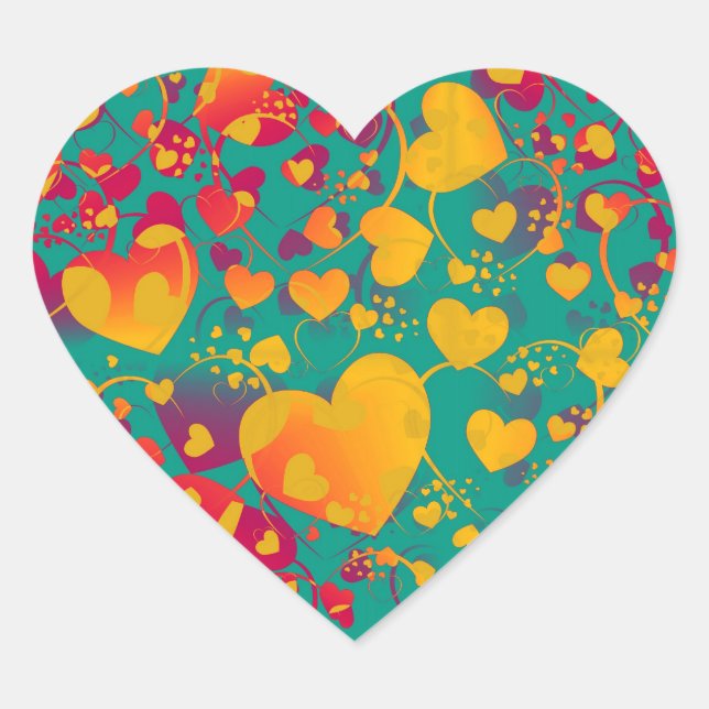 STICKER CŒUR MOTIF DU COEUR ART 9 (Devant)