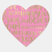Mots Inspirants Pink Gold