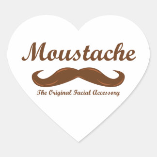 Sticker Cœur Moustache - L'accessoire facial original