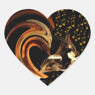 Sticker Cœur Musique à mon âme_