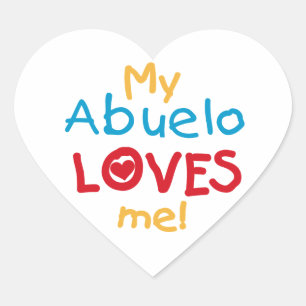 Sticker Cœur My Abuelo Loves Me T-shirts et cadeaux