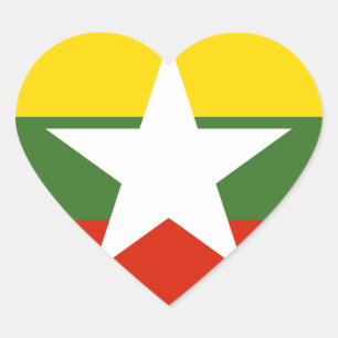 Sticker Cœur myanmar