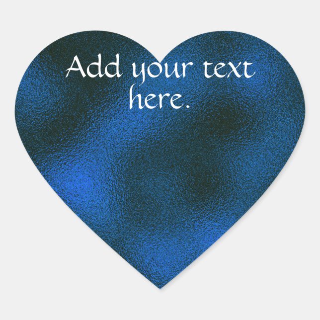 Sticker Cœur Navy Blue Ajouter votre propre chevalet de coeur d (Devant)