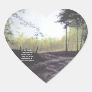 STICKER CŒUR NE ME SUIVEZ PAS NE PEUT PAS MENER L'AUTOCOLLANT