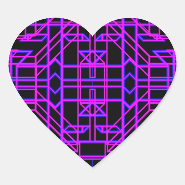 Sticker Cœur Neon Aeon 9 (Devant)