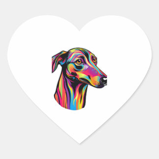 Sticker Cœur Neon Greyhound
