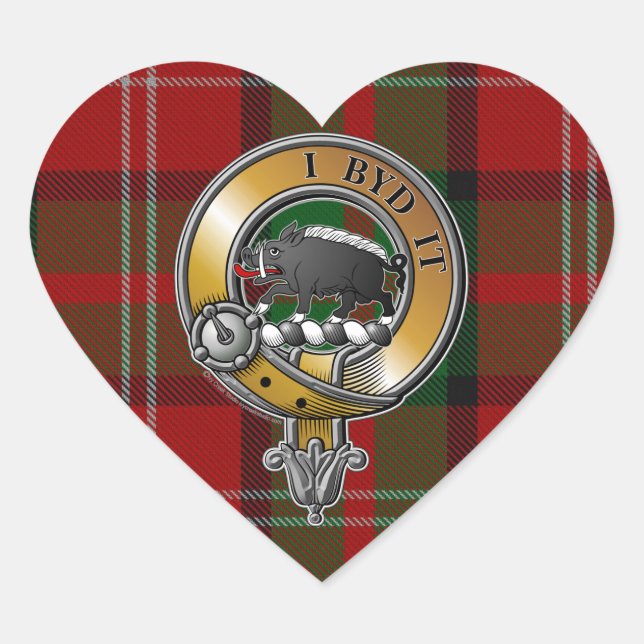 Sticker Cœur Nesbitt Tartan & Badge (Devant)