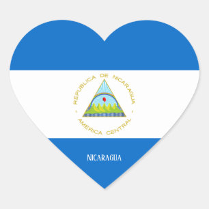 Sticker Cœur Nicaragua Drapeau magnifique patriotique