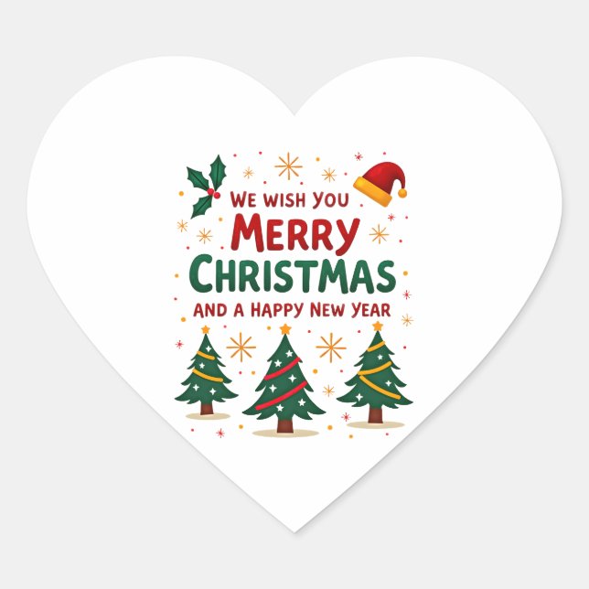 Sticker Cœur Noël Noël (Devant)