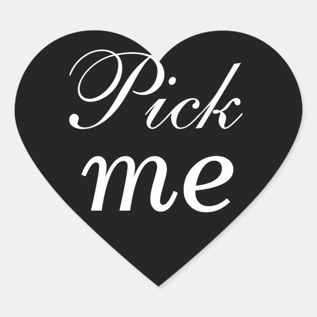 Sticker Coeur noir et blanc (Devant)