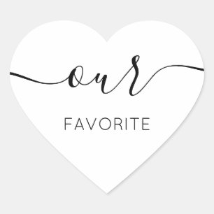 Sticker Cœur Notre cadeau préféré С alligraphique Favor