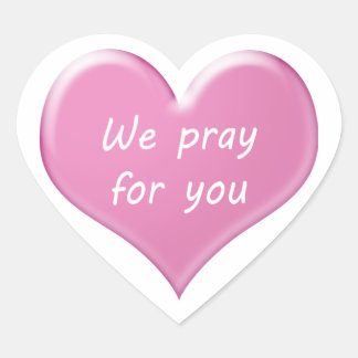 Sticker Cœur Nous prions pour vous