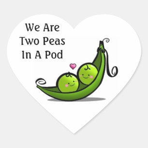 Sticker Cœur Nous Sommes Deux Pois Dans Un Pois