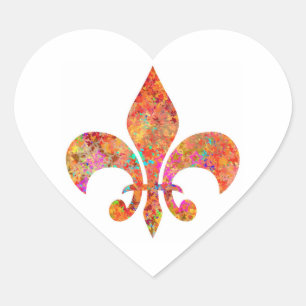 Sticker Cœur NOVINO Fleur-De-Lis