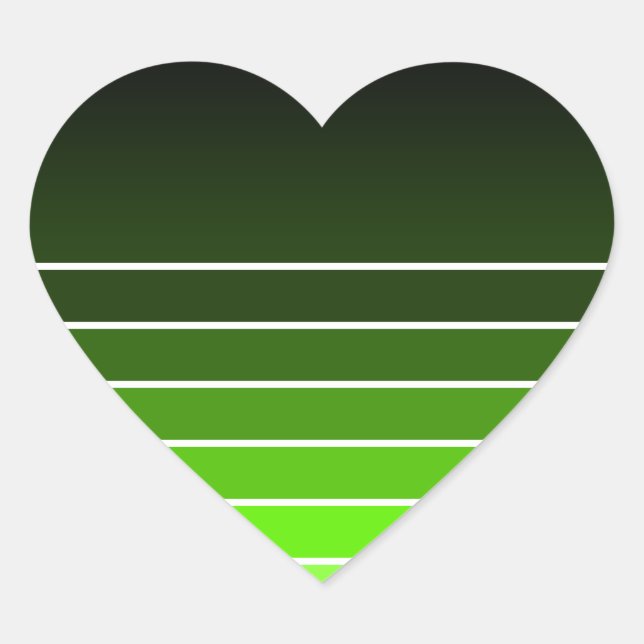 Sticker Cœur nuance verte (Devant)