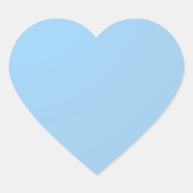 Sticker Cœur Nuances : Bleu bébé (Devant)