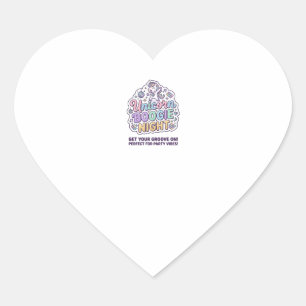 Sticker Cœur Nuit de Boogie de Licorne Gras Typographie Graphiq