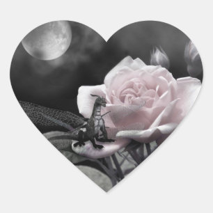 Sticker Cœur Nuits enchantées