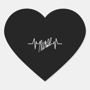 Sticker Cœur Nurse Heartbeat