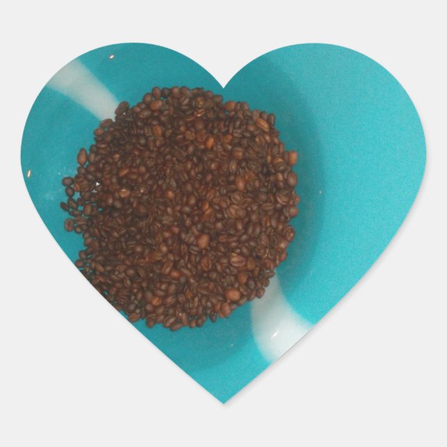Sticker Cœur Odeur de café (Devant)
