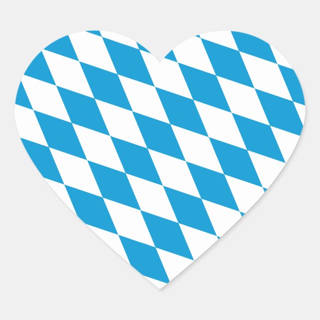 Sticker Cœur Oktoberfest, Bayern Colors (Devant)