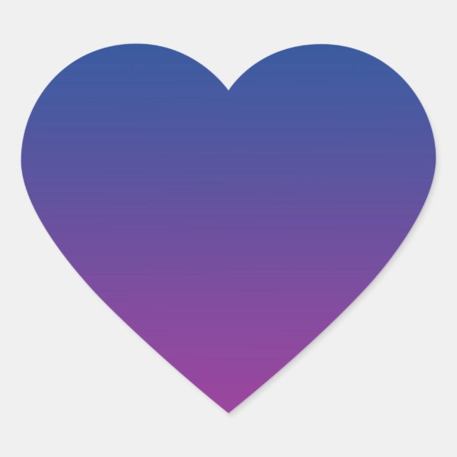Sticker Cœur Ombre bleu foncé et violet (Devant)