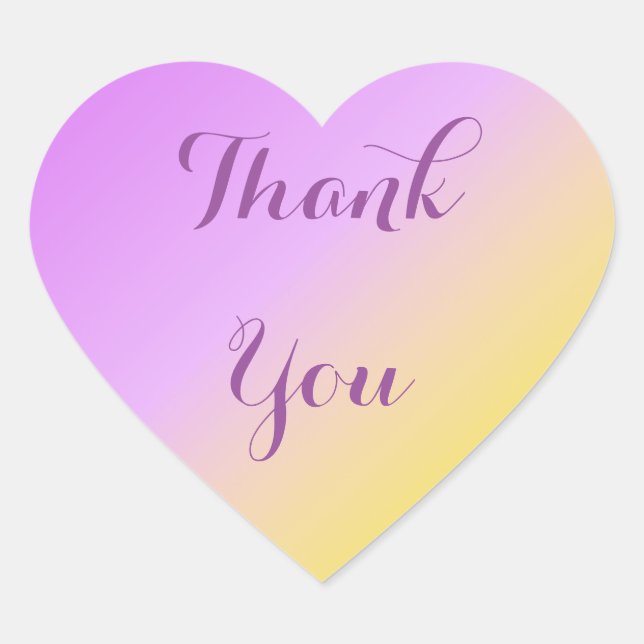 Sticker Cœur Ombre de Merci violet et or (Devant)