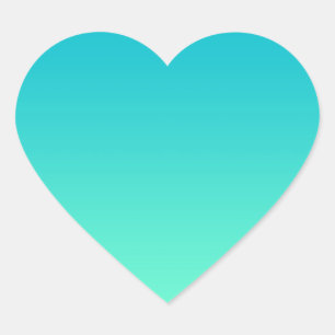 Sticker Cœur Ombre Turquoise