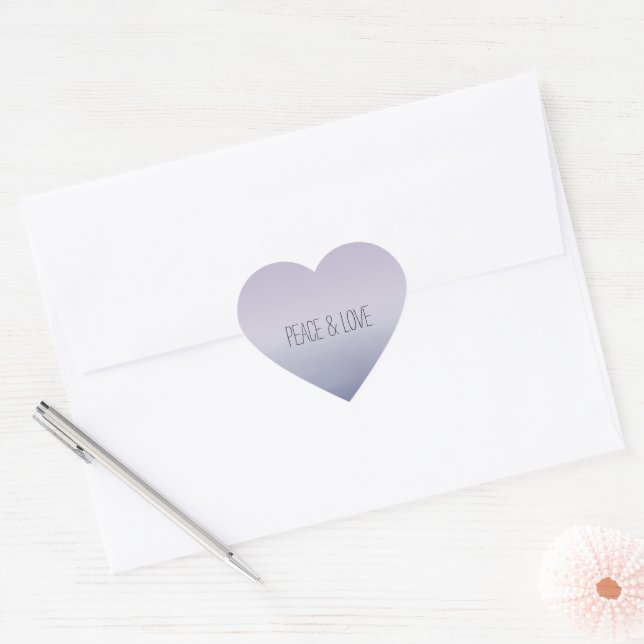 Sticker Cœur Ombre violet de lavande (Enveloppe)