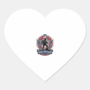 Sticker Cœur Opérateur de liberté patriotique silhouette milita