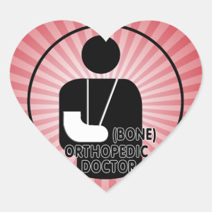 STICKER CŒUR (OS) DOCTEUR ORTHOPÉDIQUE LOGO