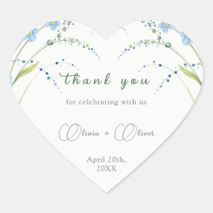 Sticker Cœur Oubliez-moi-non-Mariage