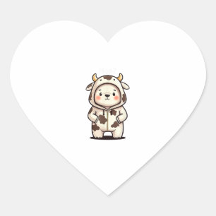 Sticker Cœur Ours polaire de Noël Moo Vache Noël Moo Polar B