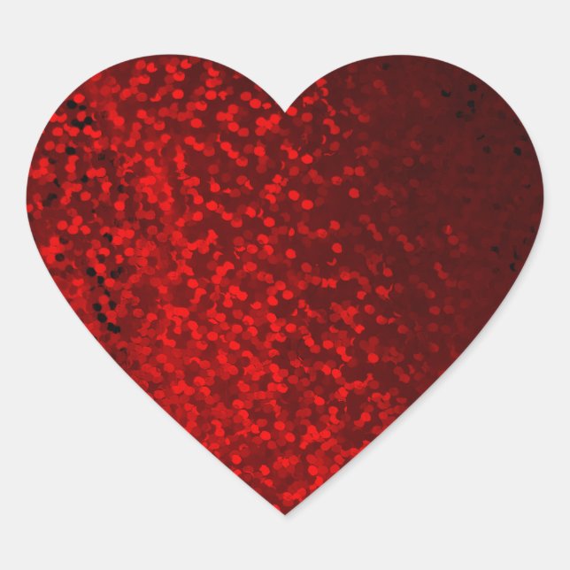 Sticker Cœur Paillete rouge (Devant)
