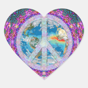 Sticker Cœur Paix